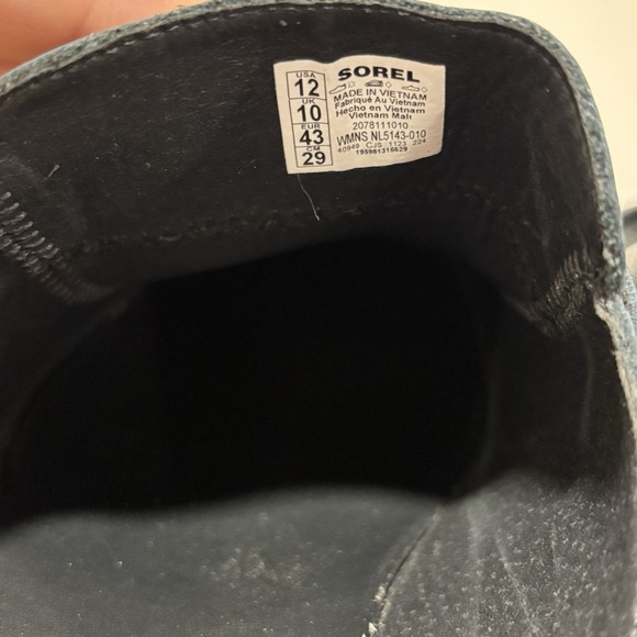 Sorel Ona Ave Loafer Leather Shoes for‎ Women Size 12 Black Slide New FLAW READ - Picture 9 of 10